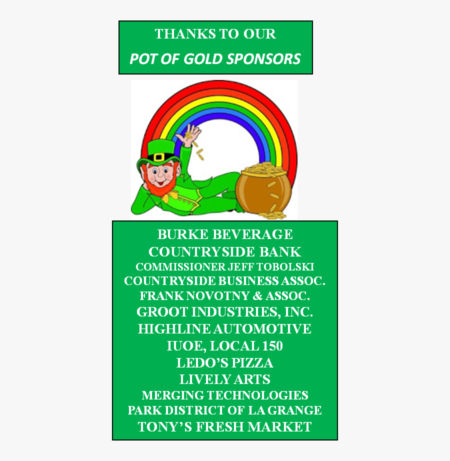 Pot O Gold Sponsors 11 - Leprechaun Clip Art, Transparent Clipart