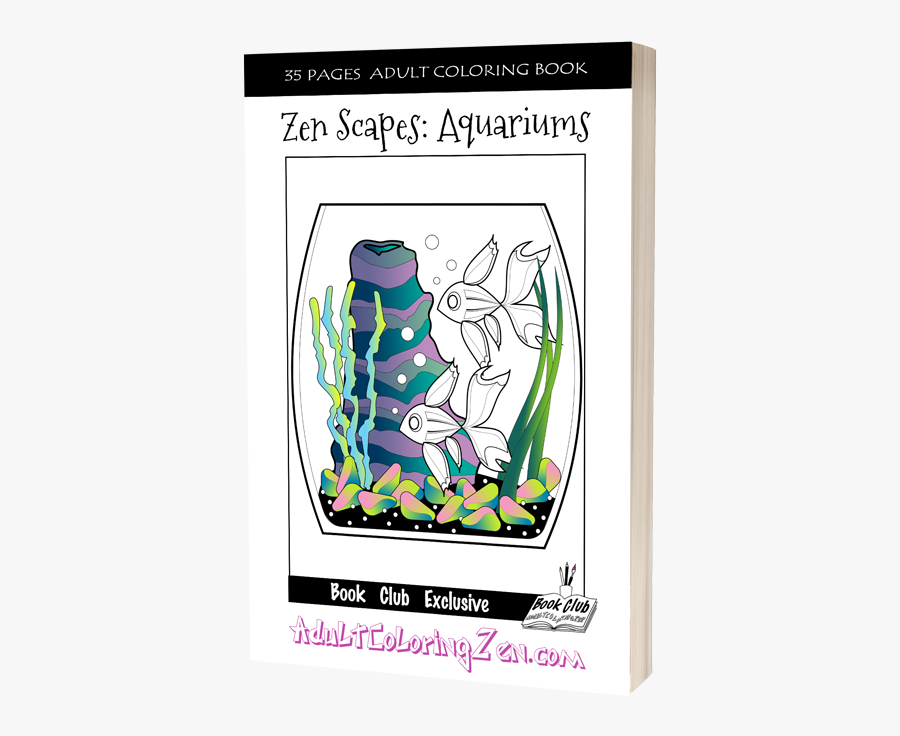 Aquariums Coloring Book - Coloring Flowers Pots, Transparent Clipart