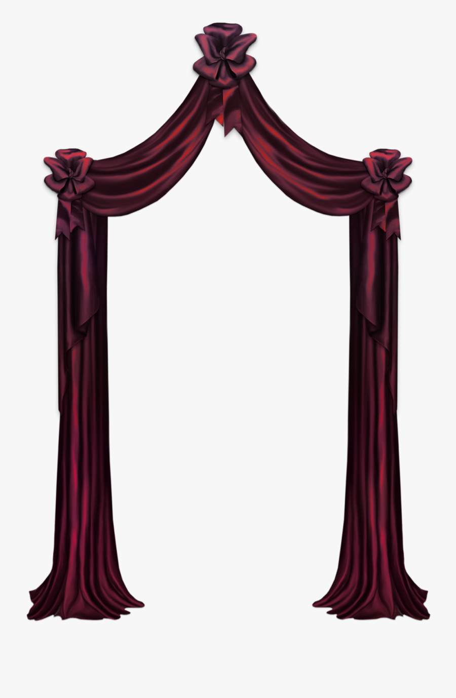 Transparent Red Stage Curtains Png, Transparent Clipart
