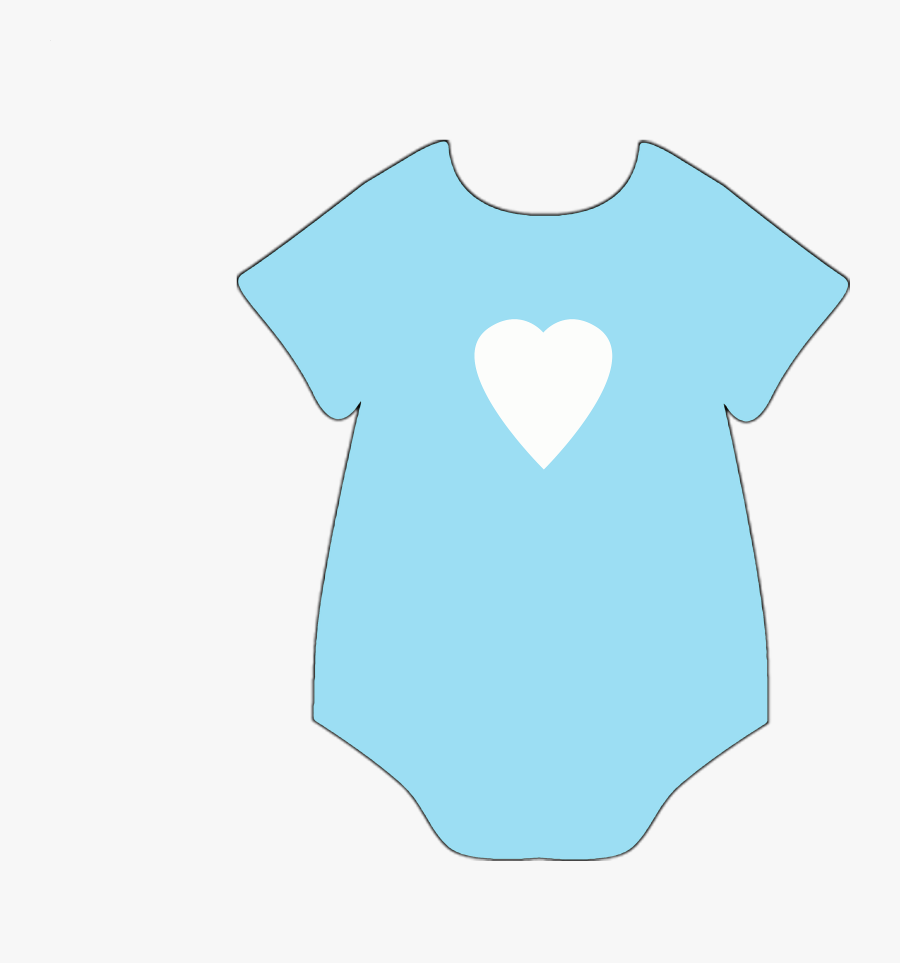 Free Baby Shower Clipart Stickers Boy Bibs - Heart, Transparent Clipart