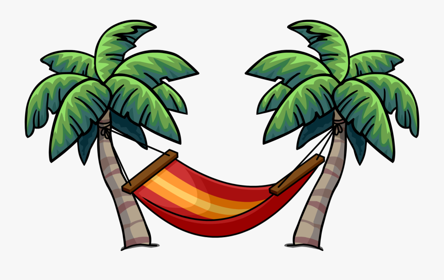 Transparent Palm Tree And Hammock Clipart - Palm Tree Png Cartoon, Transparent Clipart