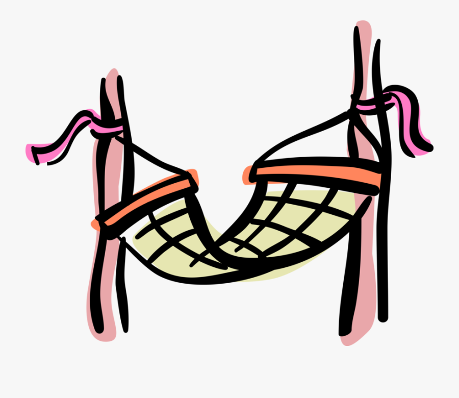 Transparent Swinging Clipart - Black And White Hammock Clipart, Transparent Clipart