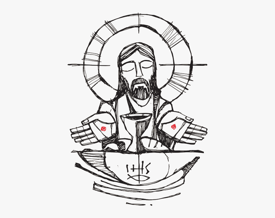 Bread And Wine Of Jesus Drawing, Transparent Clipart