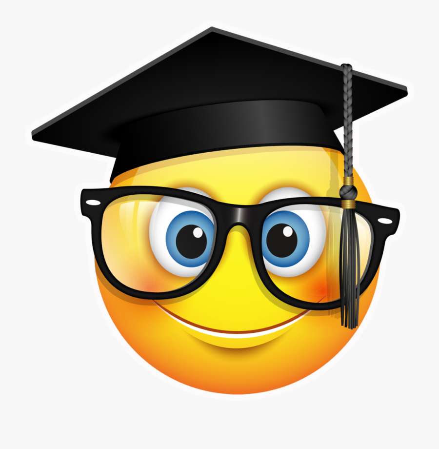 Ceremony Square Cap Graduation Academic Emoji Clipart - Academic Emoji, Transparent Clipart