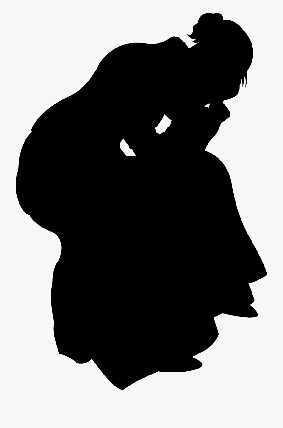 Silhouette Of A Sad Woman, Transparent Clipart