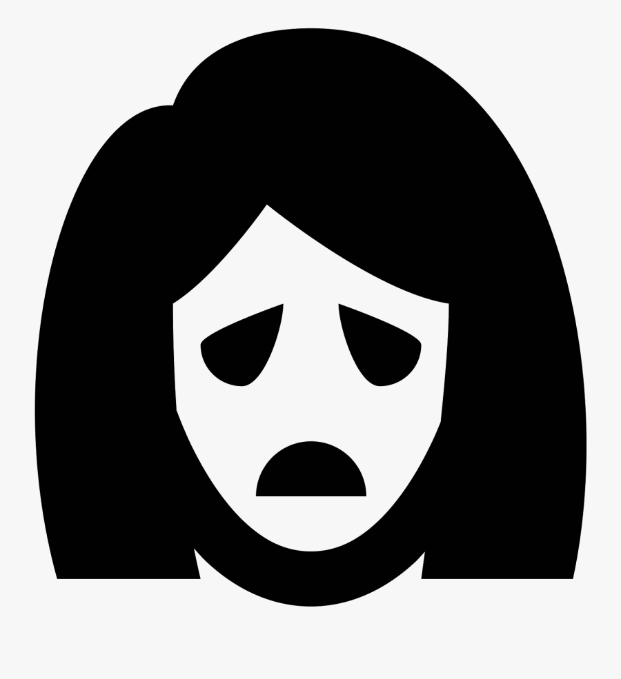 Sadness Clipart Bitterness - Icon Sad Female, Transparent Clipart