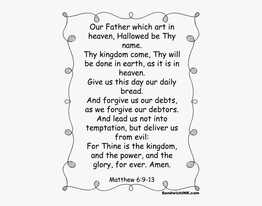 Bible Verse Fun - Lord's Prayer For Kids, Transparent Clipart