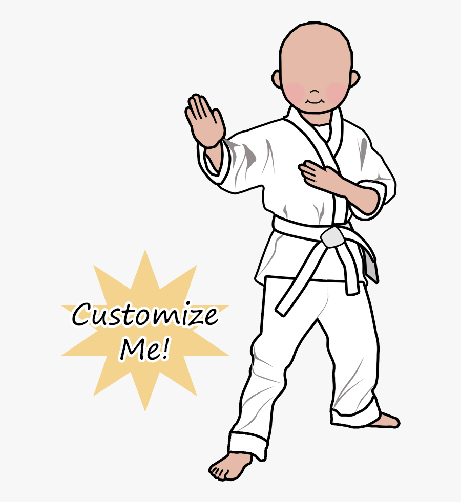 Girl Clipart Martial Arts - Cartoon, Transparent Clipart