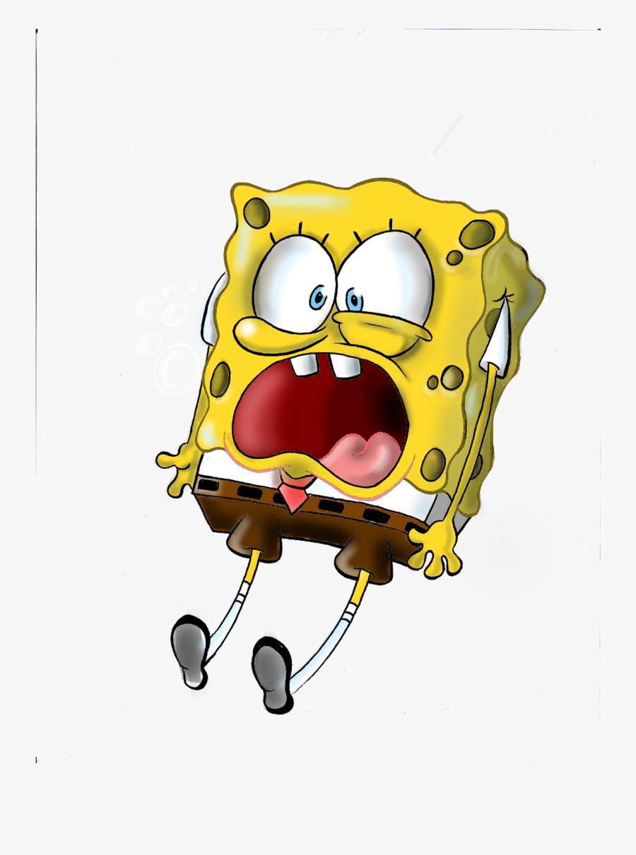 Spongebob Screaming Transparent - Spongebob Not Happy Transparent Background, Transparent Clipart