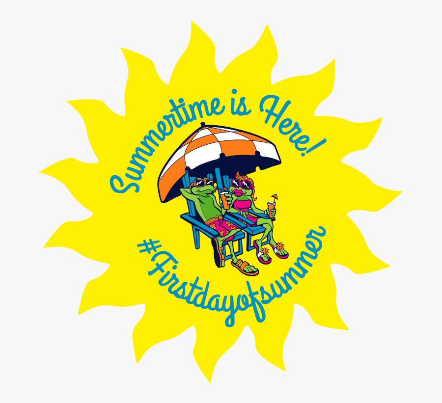 First Day Of Summer Sun Decal - First Day Of Summer Clipart, Transparent Clipart