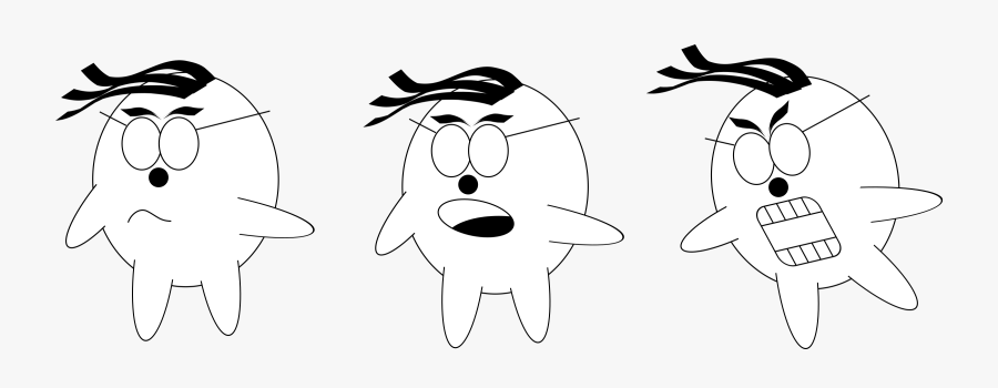 Art,monochrome Photography,carnivoran - Cartoon Emotions, Transparent Clipart