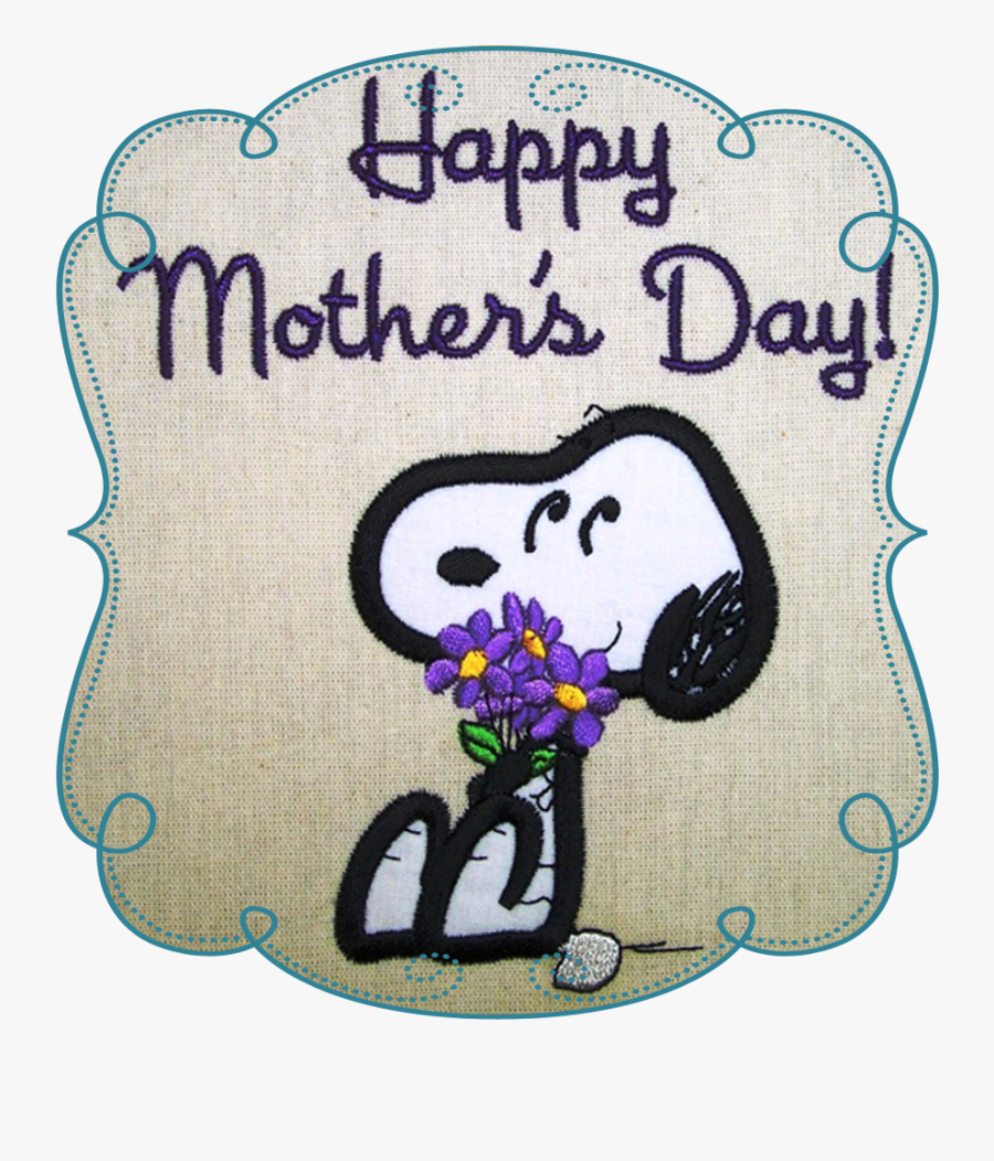 Droopy Brings Flowers - Snoopy Happy Mothers Day, Transparent Clipart