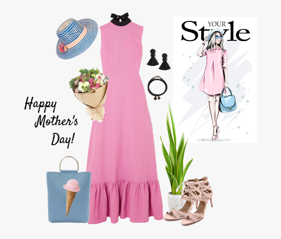 Happy Mother"s Day In Baby Blue And Baby Pink - Clothing, Transparent Clipart