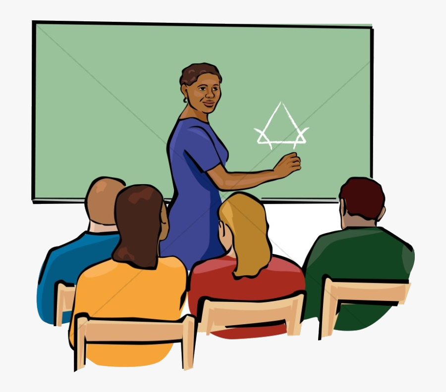 Classroom African American Teacher Clipart In Color - Teacher In Classroom Clipart, Transparent Clipart