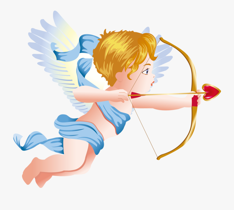 Transparent African American Angel Clipart - Cupid Love Bow And Arrow, Transparent Clipart