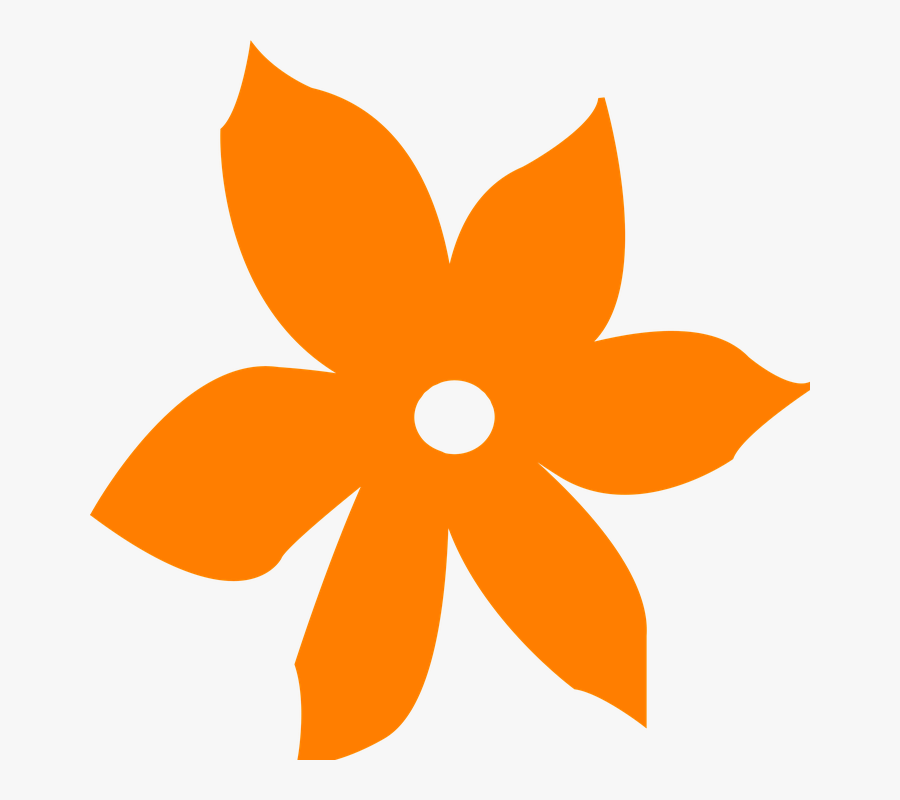 Orange Pinwheel Cliparts 11, - 黑白 花, Transparent Clipart