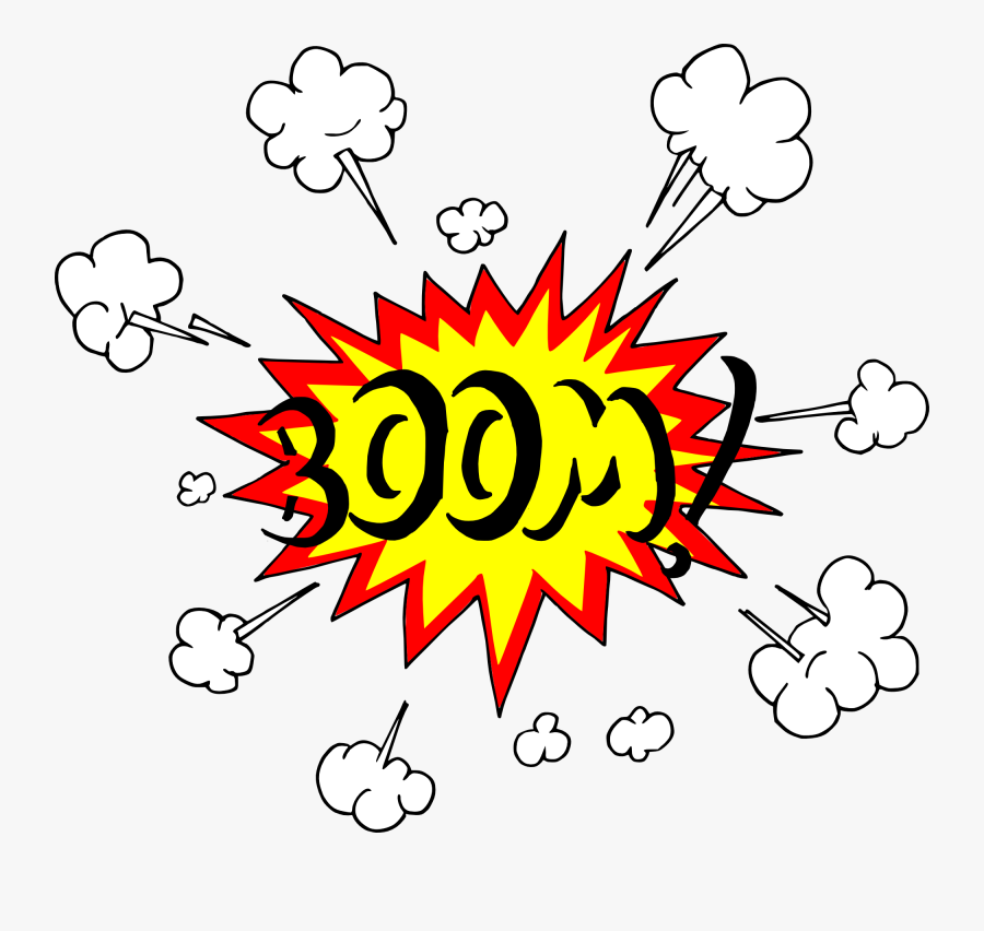 Boom Contact Explosion Transparent - Transparent Boom Explosion Comic, Transparent Clipart