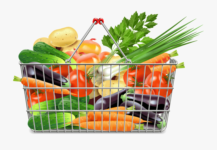 Graphic Royalty Free Shopping Cart Clip Art - Shopping Cart Vegetables Png, Transparent Clipart