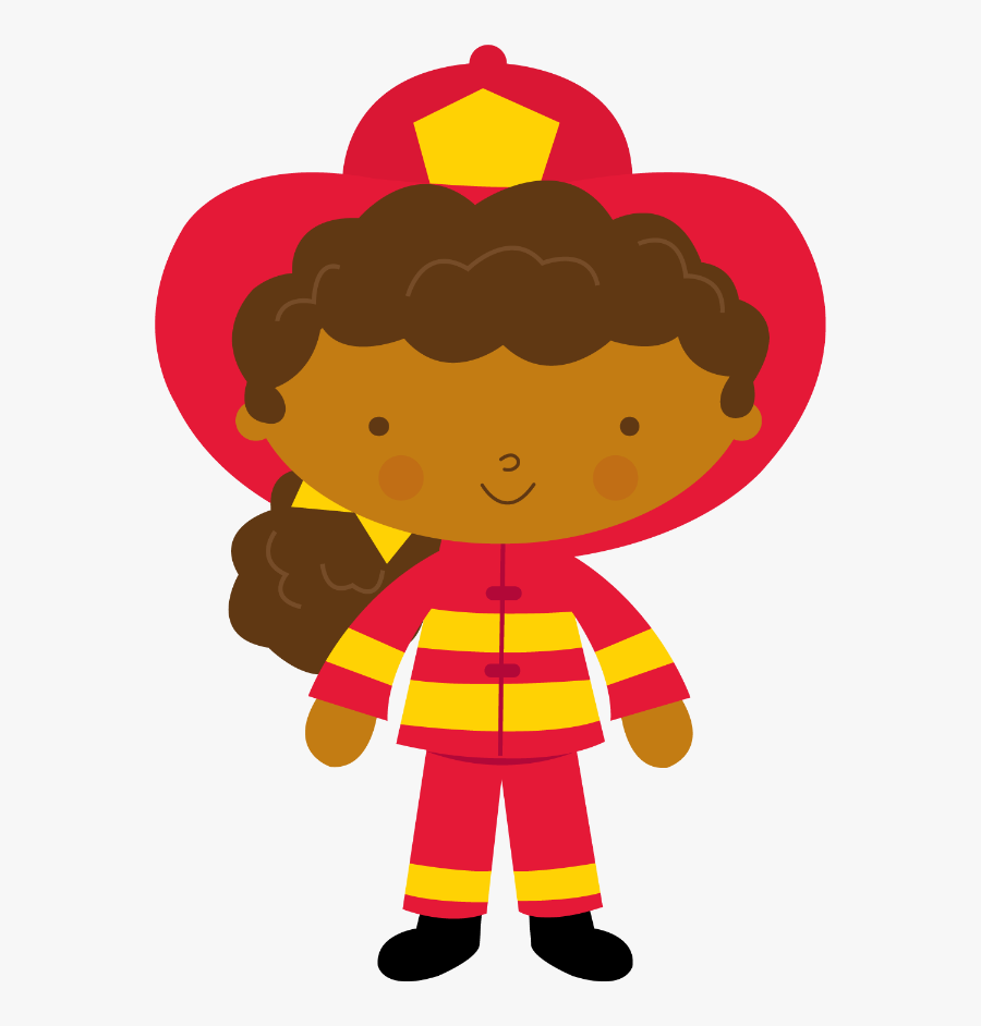 Firefighter Clipart - Desenho Menina Bombeiro, Transparent Clipart