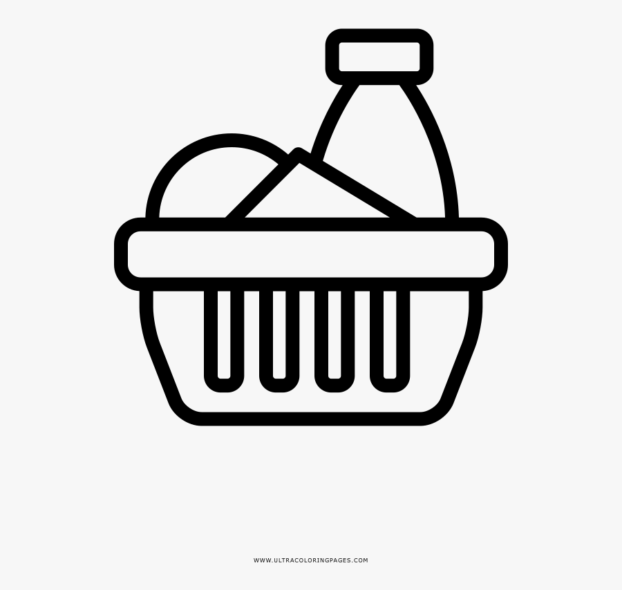 Groceries Coloring Page - Ingredients Icon Png, Transparent Clipart
