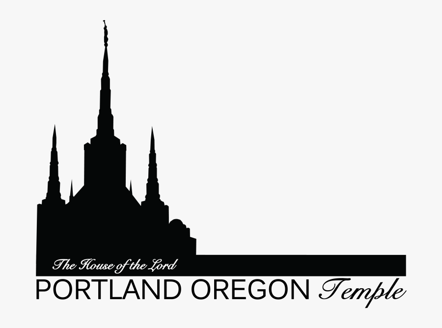 The Christ Latter-day Of Latter Saints Oregon - Portland Temple Silhouette, Transparent Clipart