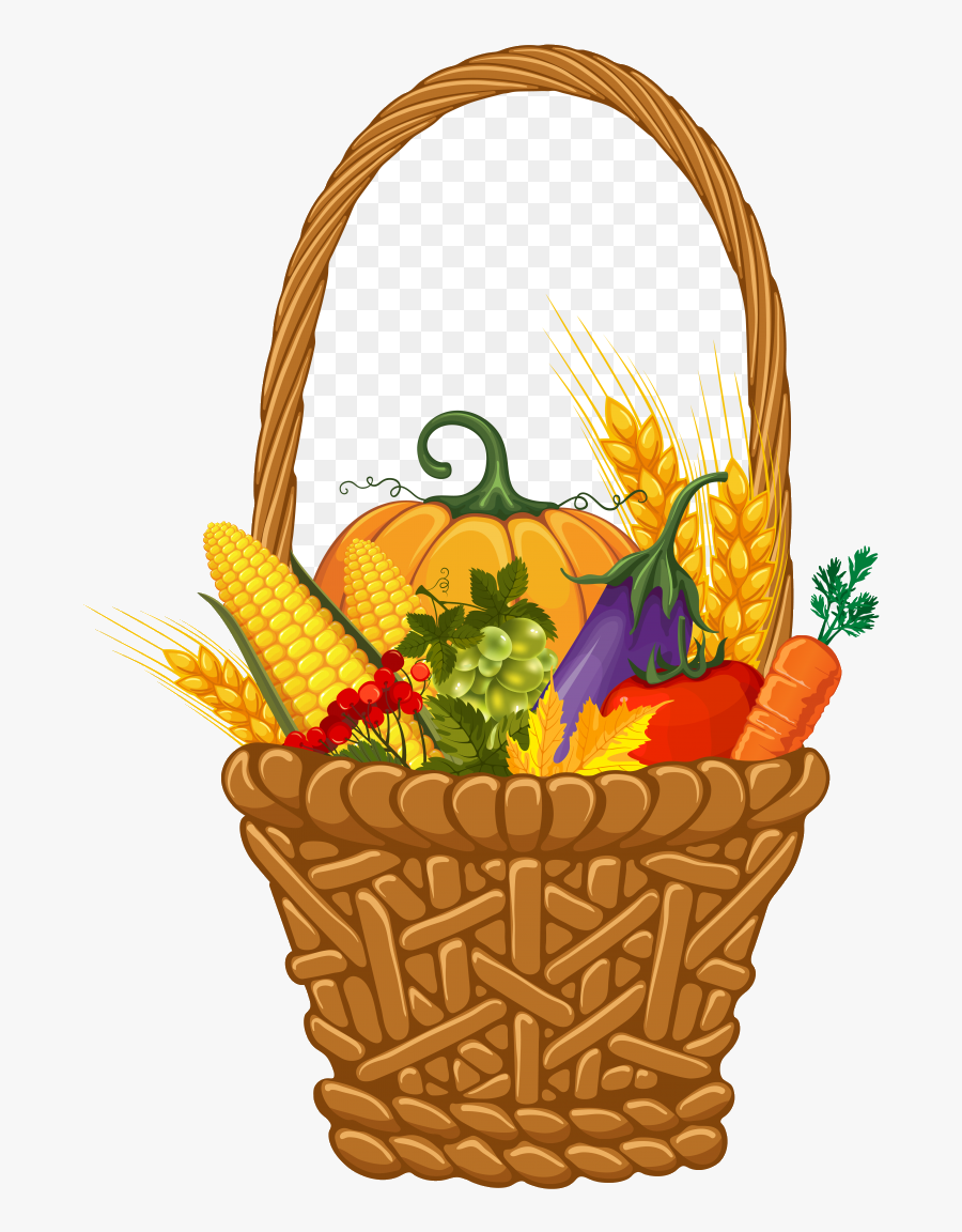 Cornucopia X Thanksgiving Clip Art Basket Clipart Transparent - Clipart Fall Picnic Basket, Transparent Clipart