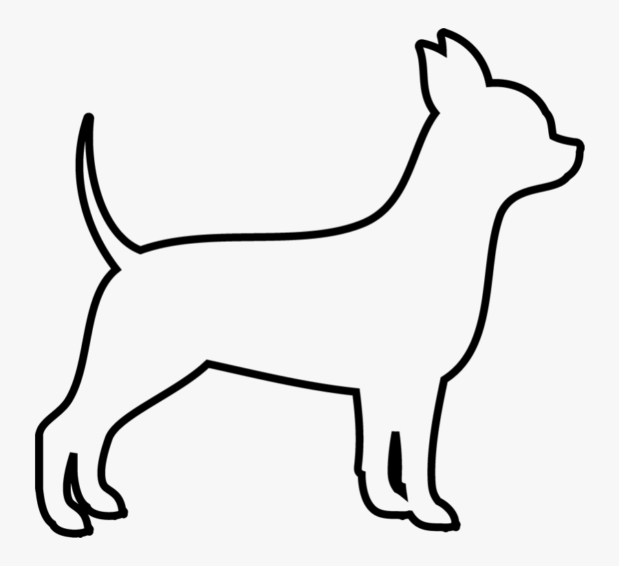 Outline Of A Dog Clipart , Png Download - Chihuahua Outline, Transparent Clipart