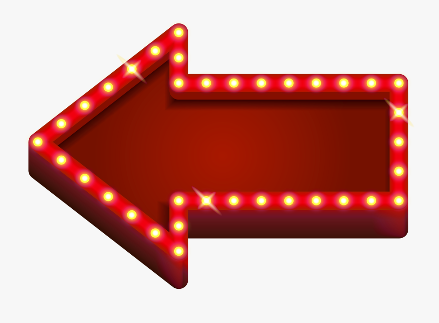 Light Neon Red Arrow Transparent Free Download Png - Transparent Arrow Lights Png, Transparent Clipart