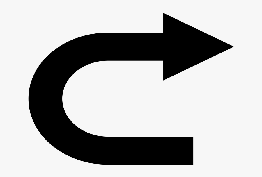 Reversed Clipart Arrow - Transparent U Turn Arrow, Transparent Clipart