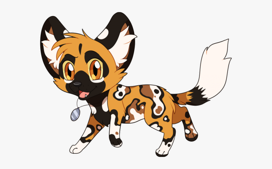 Wild Dog Clipart Animated - African Wild Dog Cartoon, Transparent Clipart