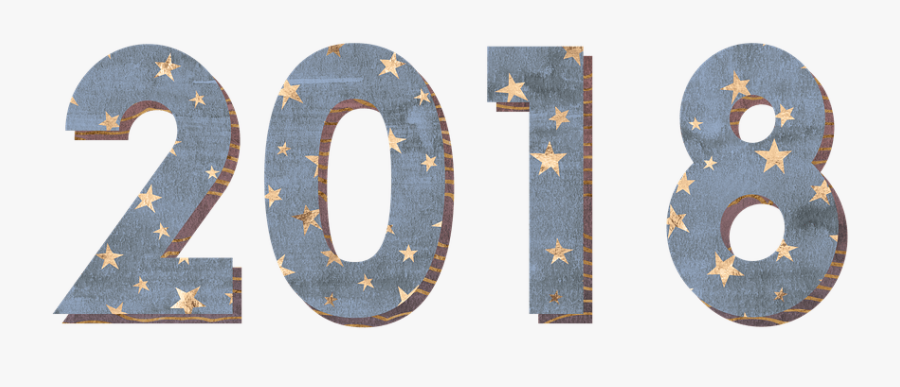 2018 Stars - 2018 Numbers Png, Transparent Clipart
