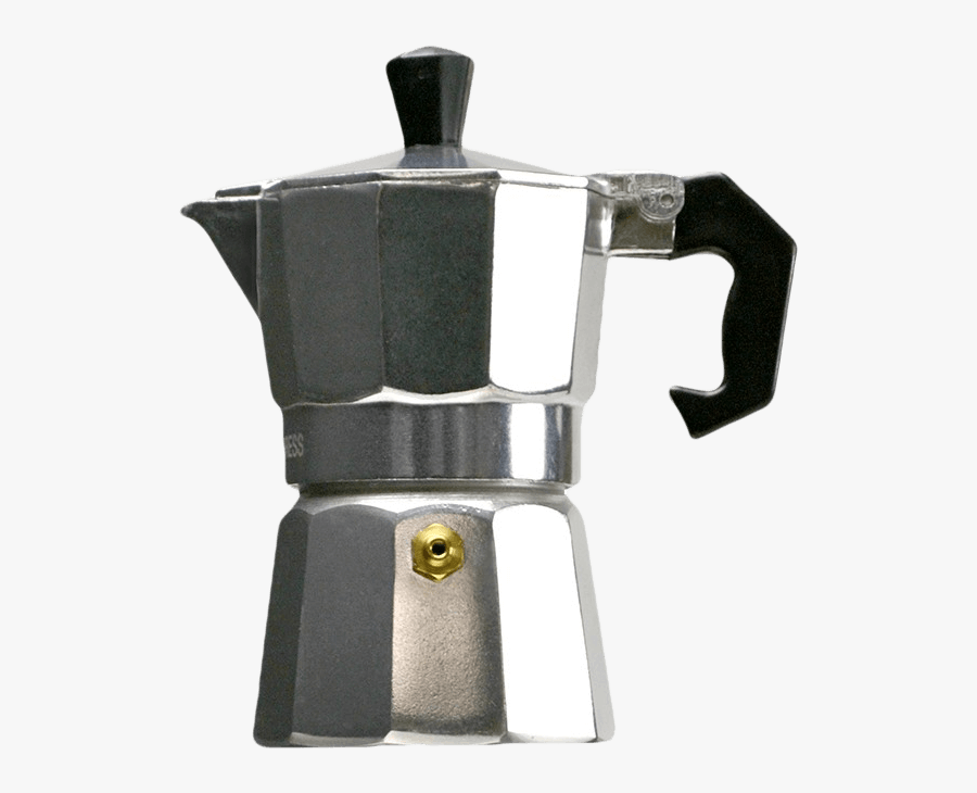 Clip Art Aluminum Stovetop Espresso Maker - Kitchen Appliance, Transparent Clipart