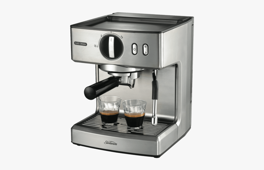 Coffee Machine Png Transparent Images Free Download - Sunbeam Cafe Crema Espresso Coffee Machine, Transparent Clipart