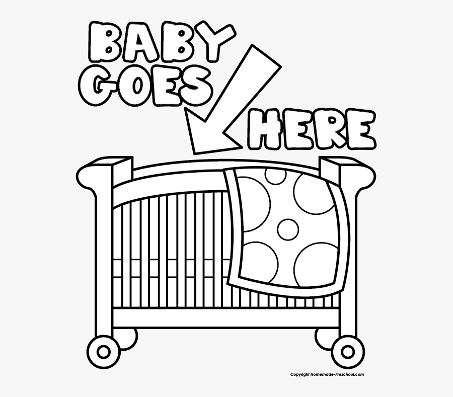 Clip Art Black And White Cot, Transparent Clipart