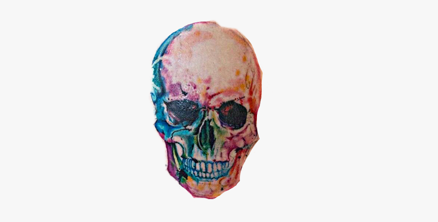 #skull #skulls #paintball #color #colourful #tattoo - Kuru Kafa Dövmesi Renkli, Transparent Clipart