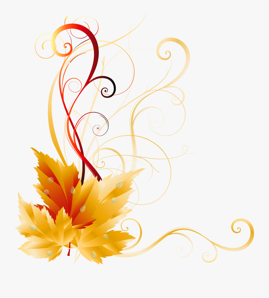 Transparent Fall Leaves Decor Picture - Border Transparent Background Fall Leaves, Transparent Clipart