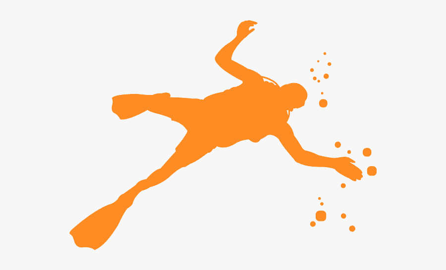 潛水 剪影, Transparent Clipart