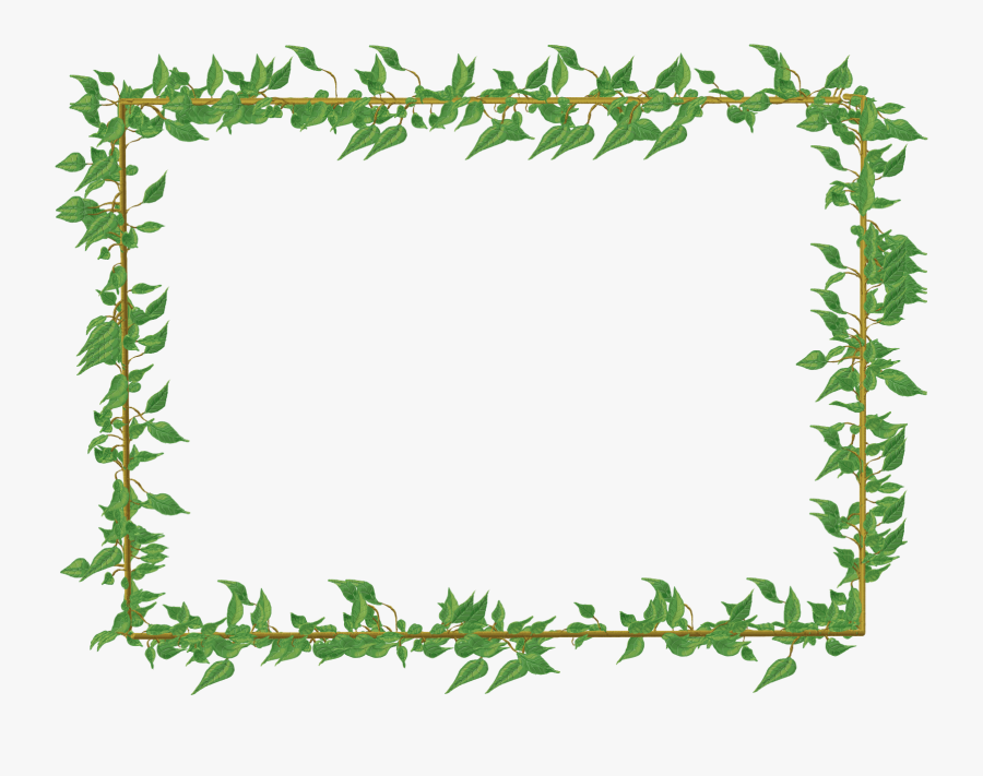 Floral Green Border Png, Transparent Clipart