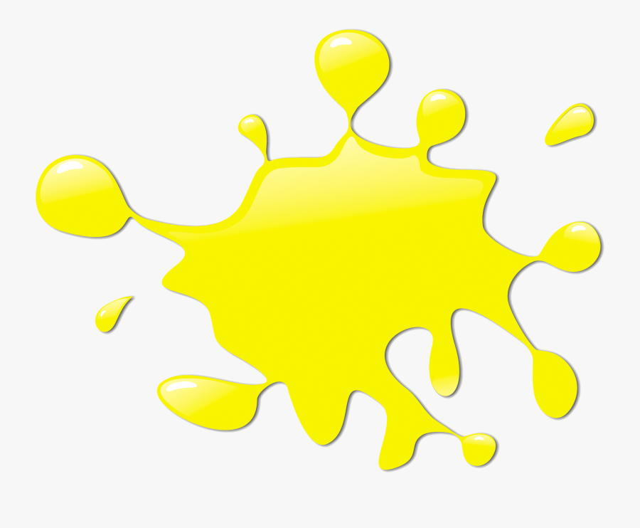 Yellow Paint Splatter Clip Art, Transparent Clipart