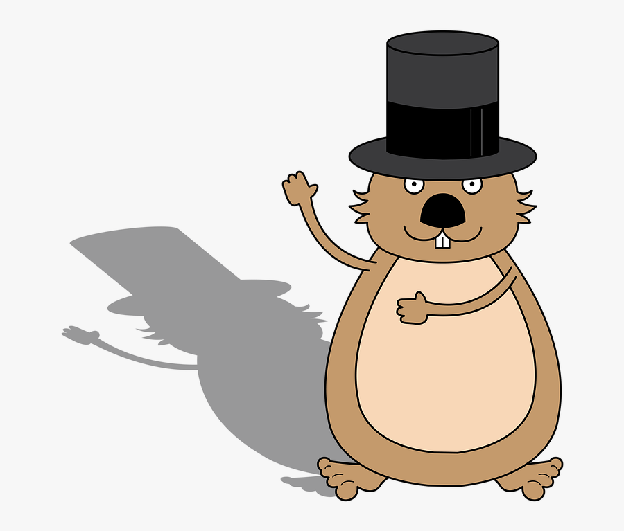 Groundhog, Day, Phil, Furry, Rodent, Animal, Shadow - Dibujo Con Sombra Para Colorear, Transparent Clipart