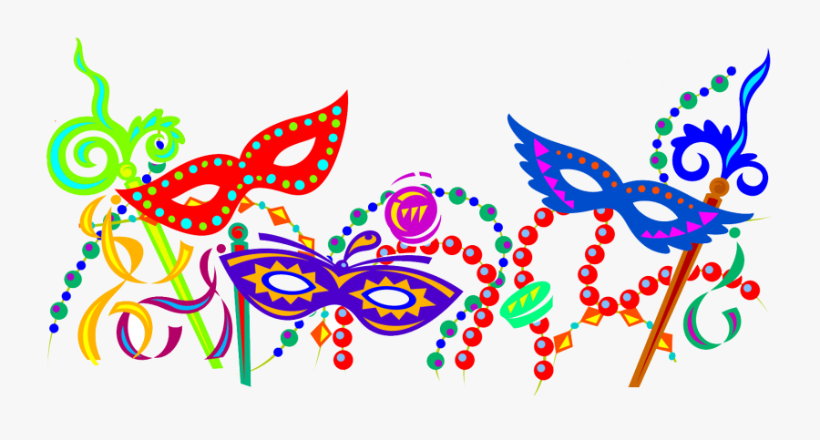 Mardi Orleans Ball Carnival Masquerade Gras In Clipart - Mardi Gras Border, Transparent Clipart