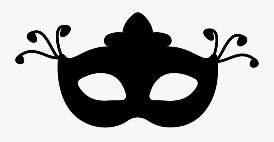 Masquerade Ball Mask Image Clip Art Vector Graphics - Mardi Gras Mask Silhouette, Transparent Clipart