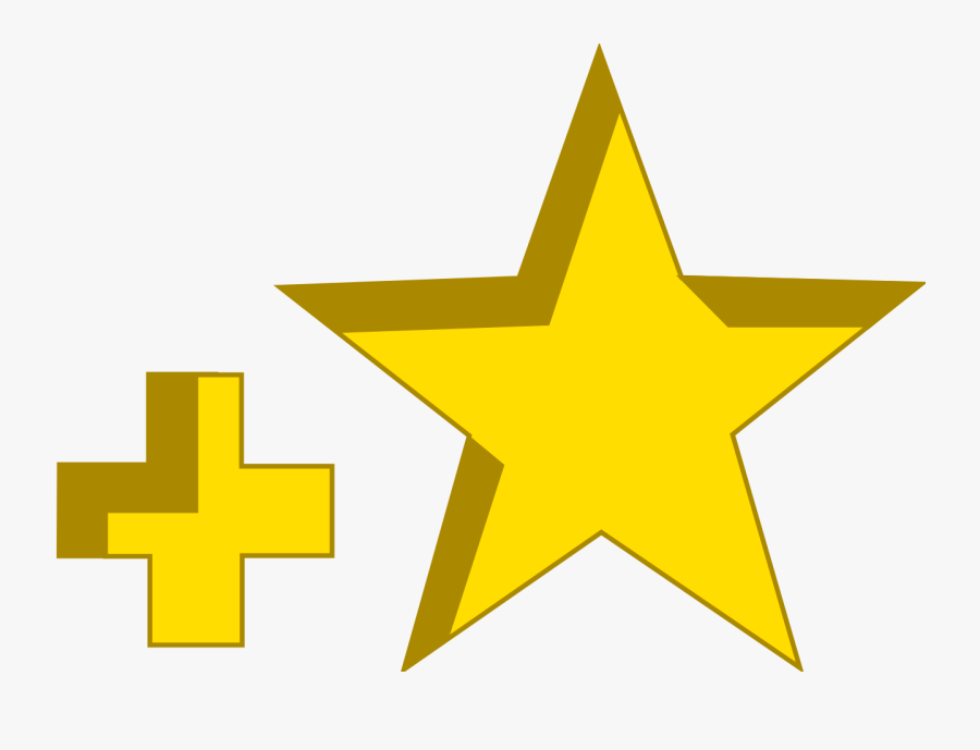 Transparent Yellow Star Clipart - Cross, Transparent Clipart