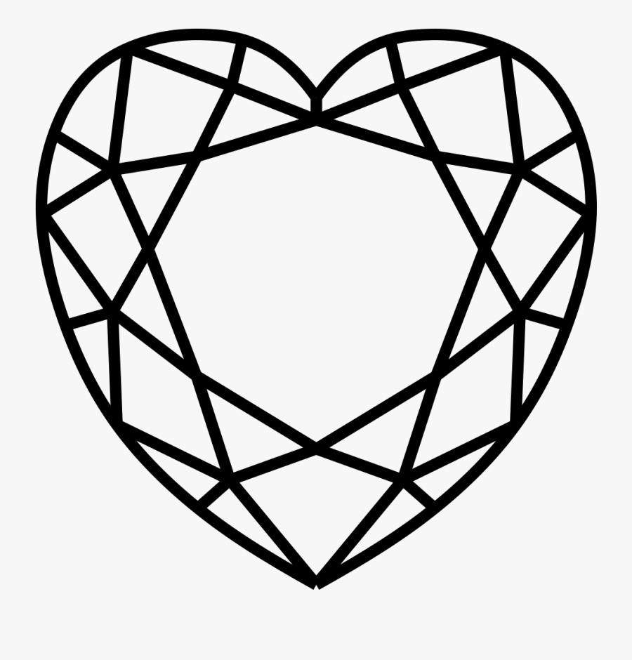 Diamond Heart Png - Round Diamond Icon, Transparent Clipart