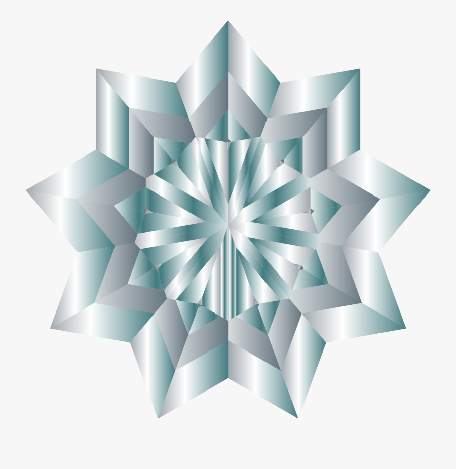 Diamonds Clipart Teal - Big Diamond Star Clipart, Transparent Clipart