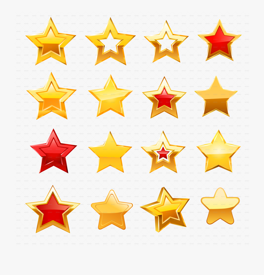 Stars Set/stars Set Stars Set/stars Set - 4th Of July Header, Transparent Clipart