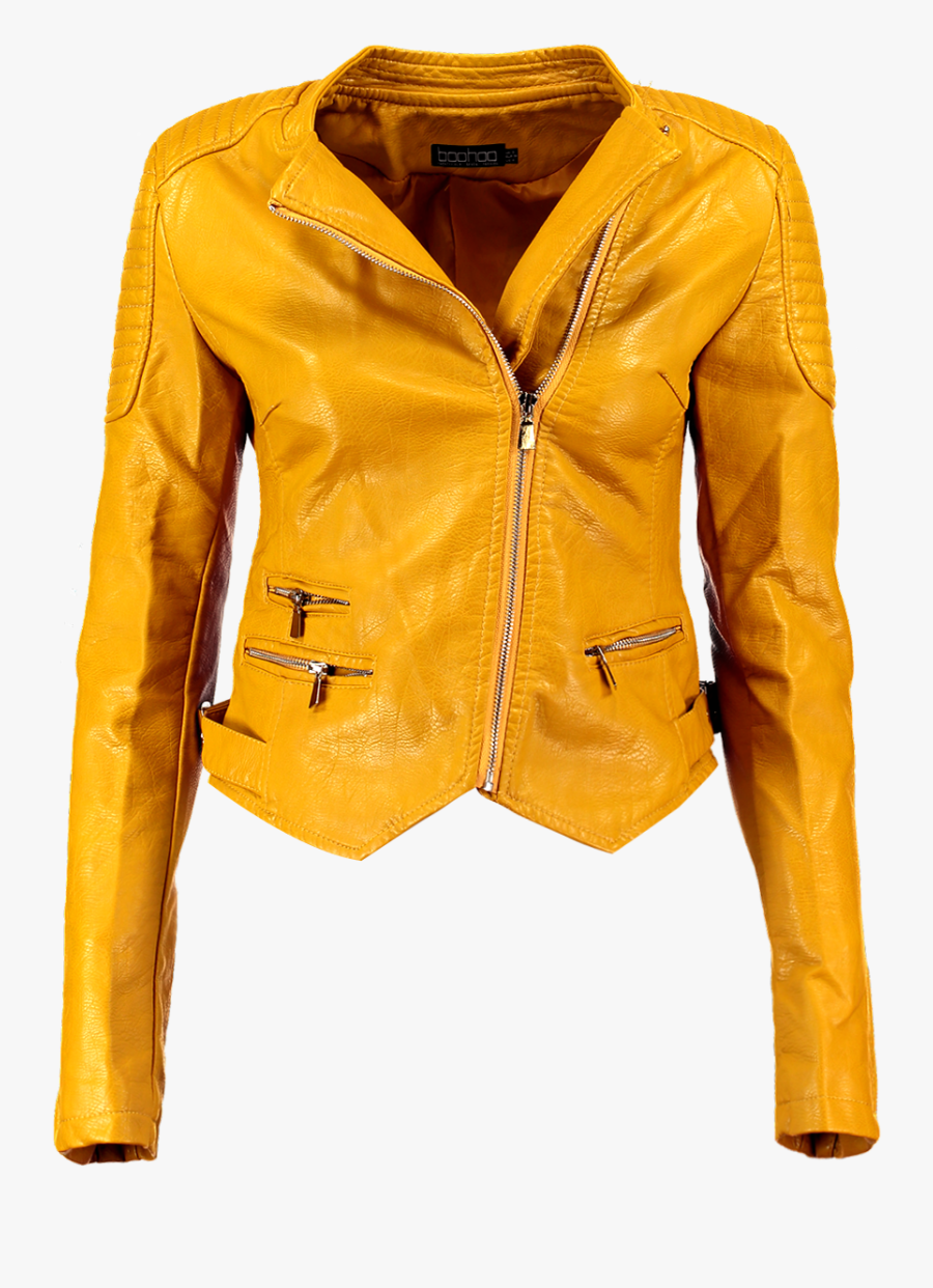 Yellow Jacket Png Download - Tan Leather Jacket Transparent, Transparent Clipart
