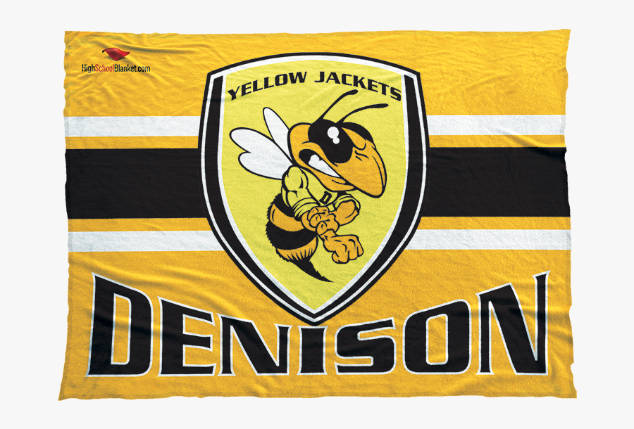 Denison Yellow Jackets - Denison Yellow Jacket Blanket, Transparent Clipart