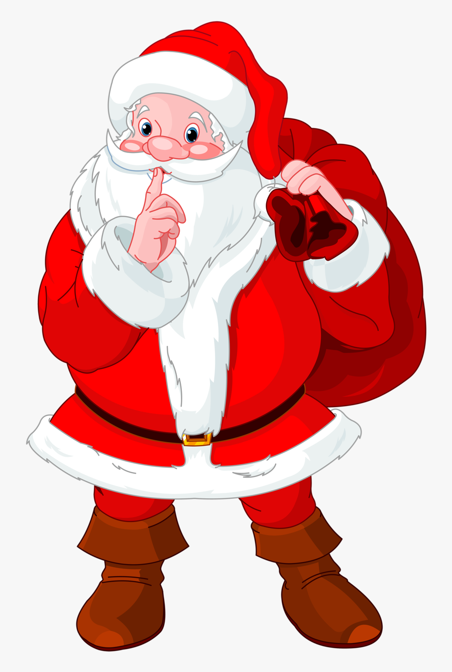 Mis Laminas Para Decoupage - Santa Claus Shushing, Transparent Clipart