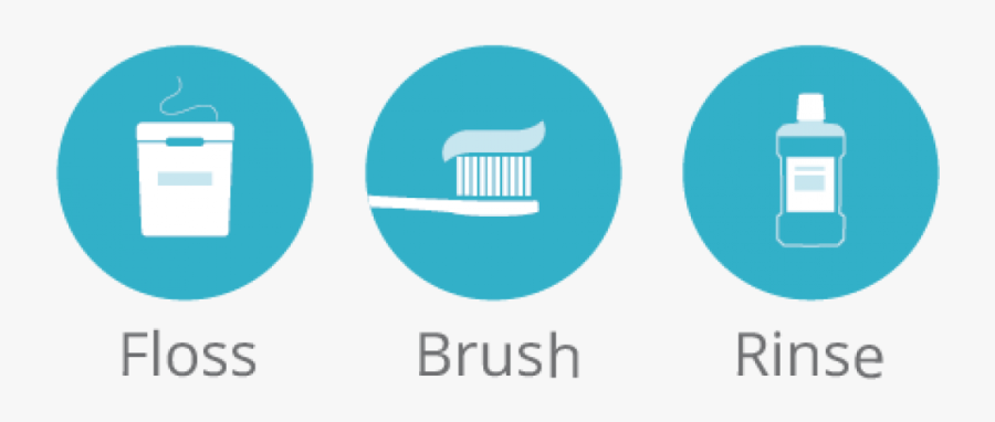 Floss Brush Teeth Rinse, Transparent Clipart